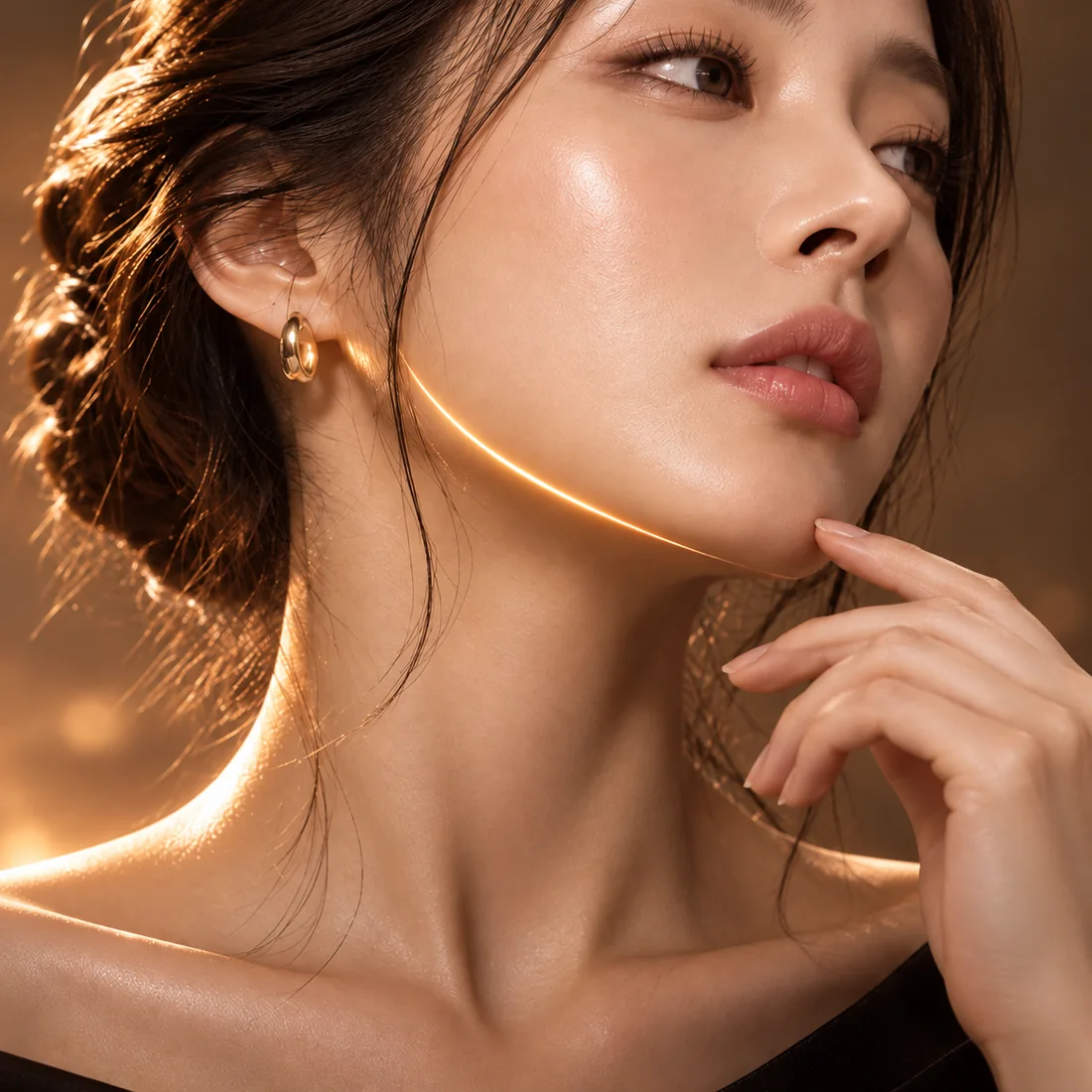 피부 탄력과 얼굴선